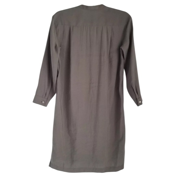 Madewell Women's Olive Green Pleated Shirt Dress Sz. L NWOT - Picture 4 of 6